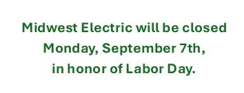 Closed for Labor Day