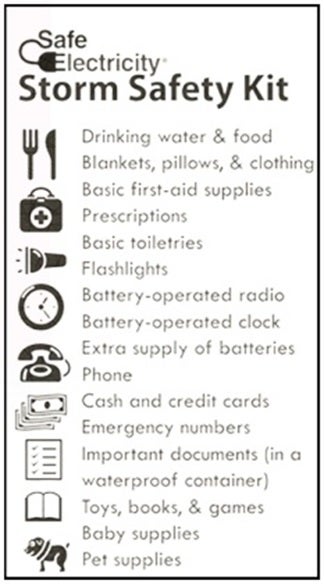 Storm safety kit